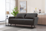 Lawson Black 61"W Fabric Convertible Sleeper Loveseat