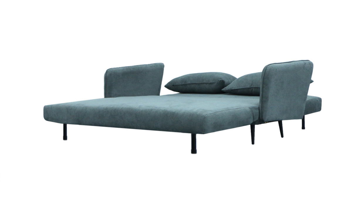 Lawson Gray 61"W Fabric Convertible Sleeper Loveseat