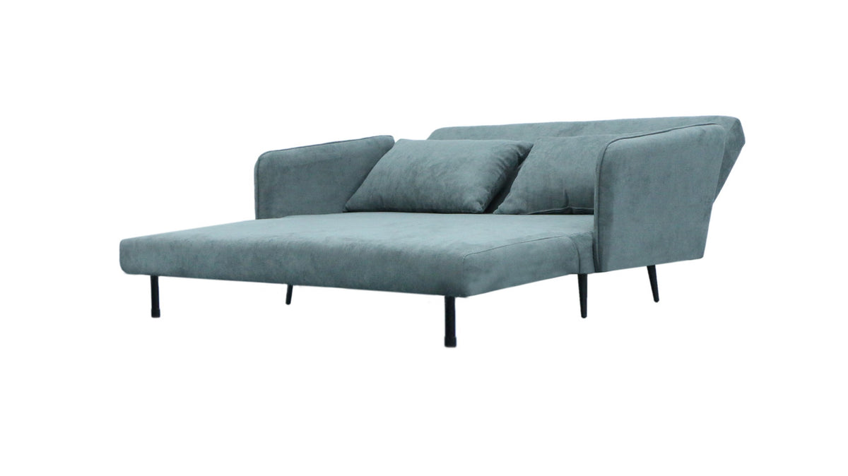 Lawson Gray 61"W Fabric Convertible Sleeper Loveseat