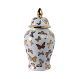 Hamdenworth Multicolor Large Butterflies Temple Jar
