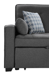 Cody Gray 70"W Linen Sleeper Sofa