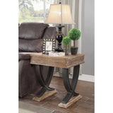 Pellio Antique Oak/Black End Table