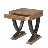 Pellio Antique Oak/Black End Table