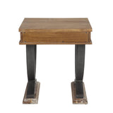 Pellio Antique Oak/Black End Table
