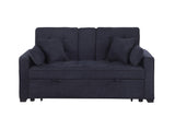 Cody II Dark Gray 70"W Woven Fabric Convertible Sleeper Loveseat