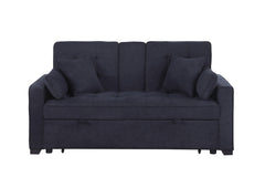 Cody II Dark Gray 70"W Woven Fabric Convertible Sleeper Loveseat