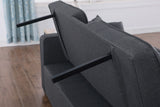 Cody II Dark Gray 70"W Linen Convertible Sleeper Loveseat