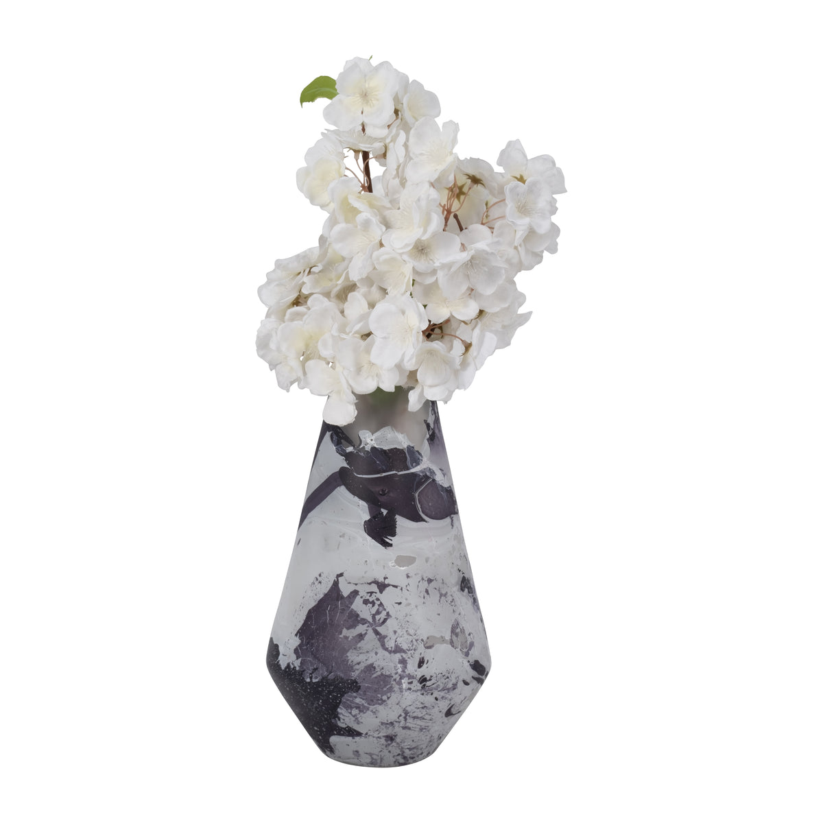 Rinconada White Glass Fog Shadow Vase