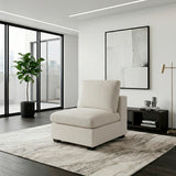 Serenity Beige Armless Chair