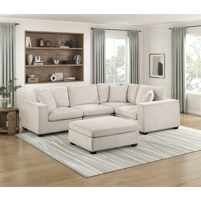 Serenity Beige Ottoman