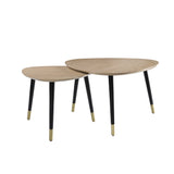Allison Natural/Black Nesting Table Set