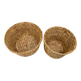 Eileen Natural Chunky Braided Woven Planters (Set of 2)
