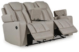 Next Move Coin Glider Reclining Loveseat with Console