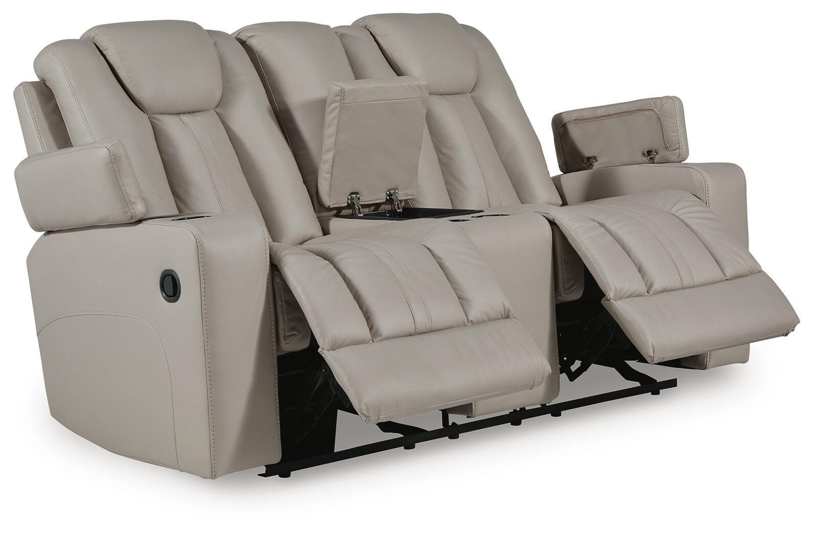 Next Move Coin Glider Reclining Loveseat with Console