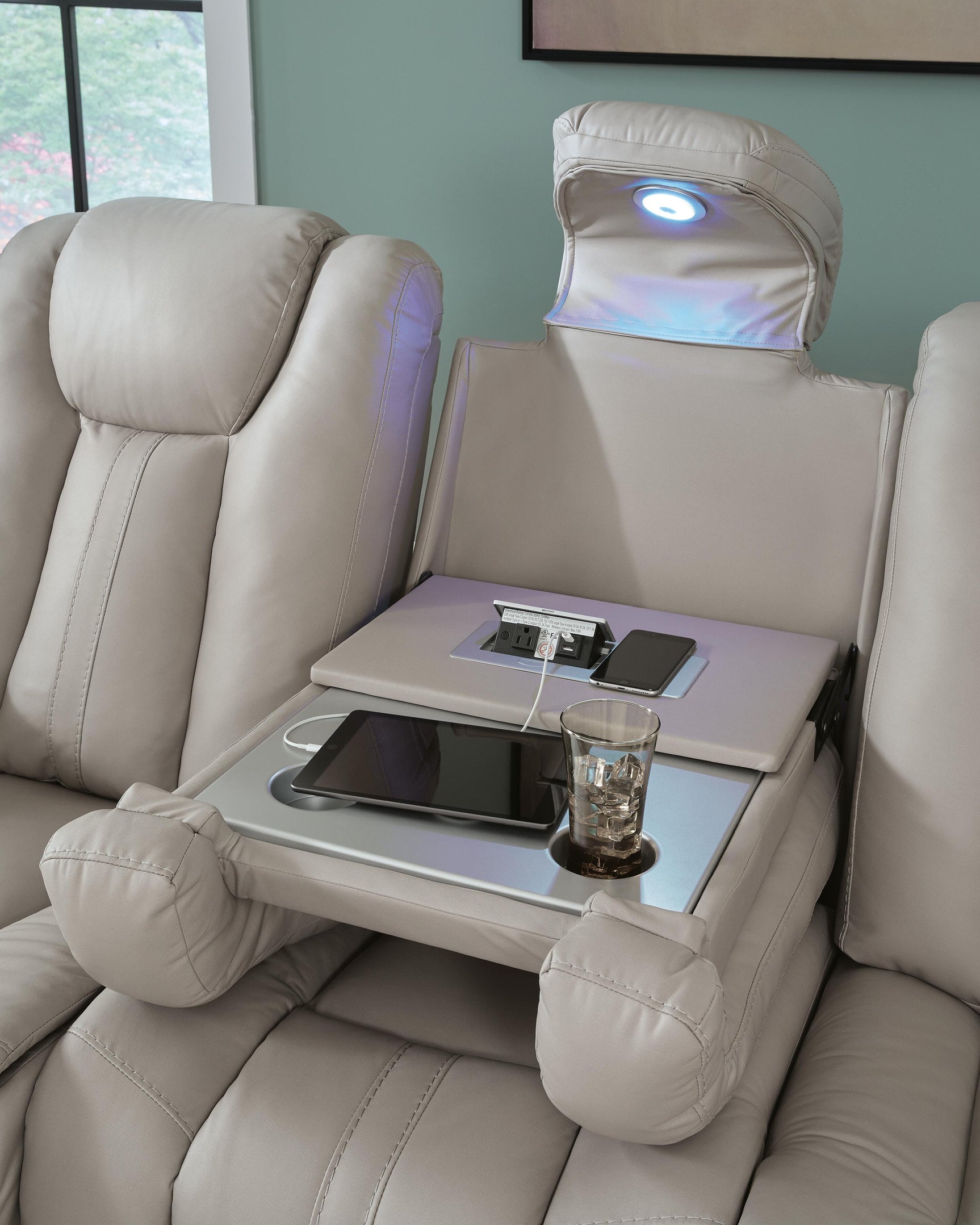 Next Move Coin Reclining Sofa with Drop Down Table