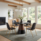 Desi Black & Gold Dining Chair (Set of 2)