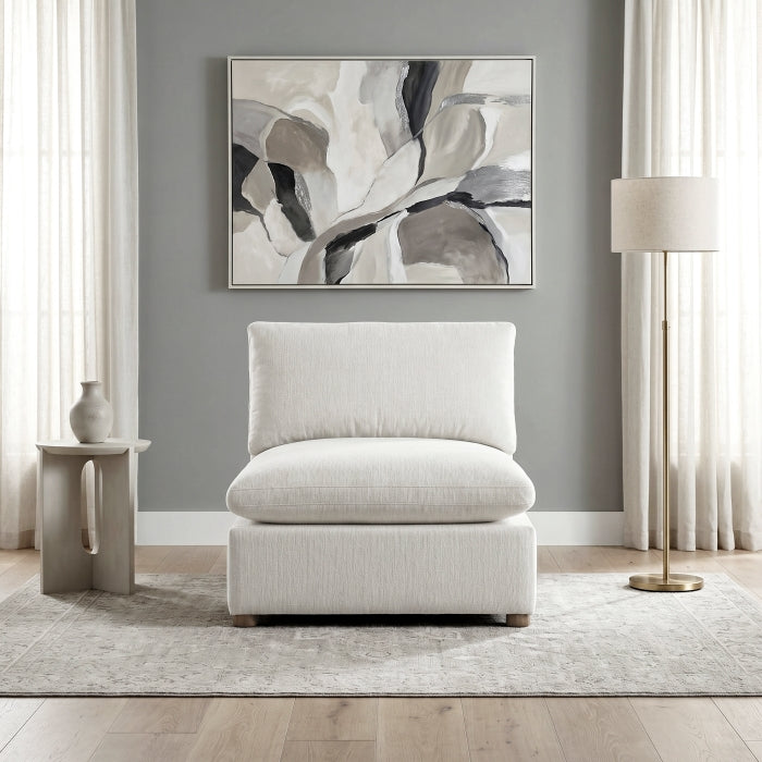 Annex Beige Armless Chair