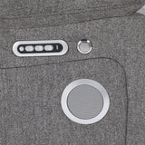 Centric Gray Power Double Reclining Loveseat With Center Console Power Headrests Power Lumbar Support Wireless Charger Hidden Cup Holders Bluetooth Speakers And Charging Ports