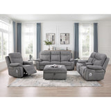 Centric Gray Storage Ottoman