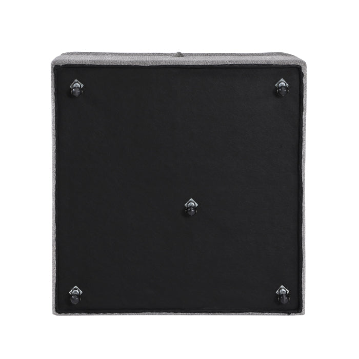 Centric Gray Storage Ottoman