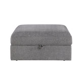 Centric Gray Storage Ottoman