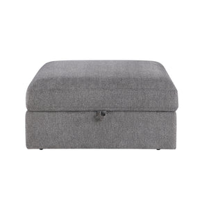 Centric Gray Storage Ottoman