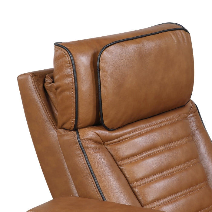 Cyber Brown Power Reclining Chair With Power Headrest Cup Holder Storage Arms Air Massage Heat Led Lighting And Charging Ports