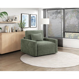 Cumulus Green Convertible Sleeper Chair With Charging Ports