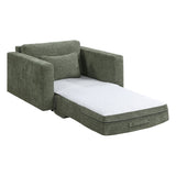 Cumulus Green Convertible Sleeper Chair With Charging Ports