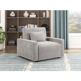 Cumulus Gray Convertible Sleeper Chair With Charging Ports