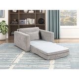 Cumulus Gray Convertible Sleeper Chair With Charging Ports