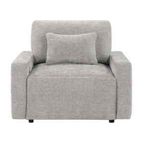 Cumulus Gray Convertible Sleeper Chair With Charging Ports