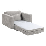 Cumulus Gray Convertible Sleeper Chair With Charging Ports