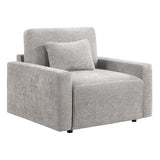 Cumulus Gray Convertible Sleeper Chair With Charging Ports