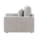 Cumulus Gray Convertible Sleeper Chair With Charging Ports