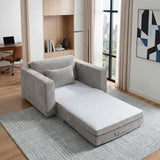 Cumulus Gray Convertible Sleeper Chair With Charging Ports