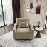 Cumulus Beige Convertible Sleeper Chair With Charging Ports