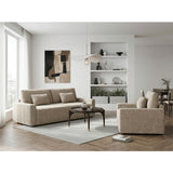 Cumulus Beige Convertible Sleeper Chair With Charging Ports