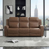 Hearth Brown Double Reclining Sofa