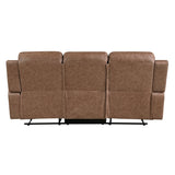 Hearth Brown Double Reclining Sofa