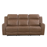 Hearth Brown Double Reclining Sofa