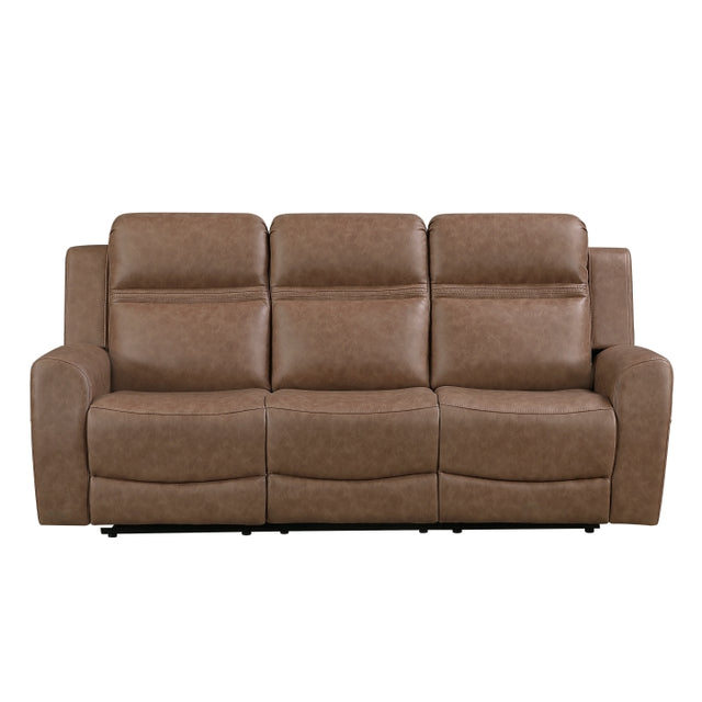 Hearth Brown Double Reclining Sofa