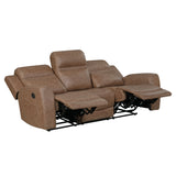 Hearth Brown Double Reclining Sofa