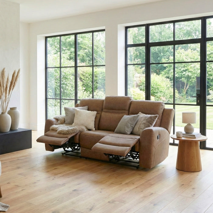 Hearth Brown Double Reclining Sofa