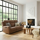 Hearth Brown Double Reclining Sofa