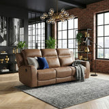 Hearth Brown Double Reclining Sofa