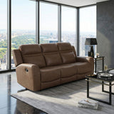 Hearth Brown Double Reclining Sofa