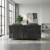 Phyllis Black Double Reclining Loveseat With Center Console And Cup Holders