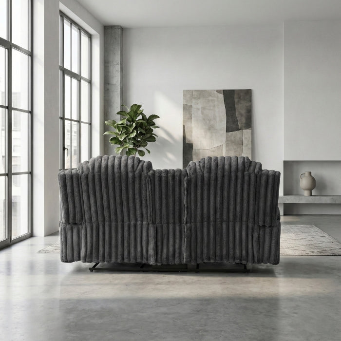 Phyllis Black Double Reclining Loveseat With Center Console And Cup Holders