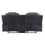 Phyllis Black Double Reclining Loveseat With Center Console And Cup Holders